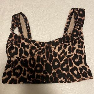 Cheetah print crop top